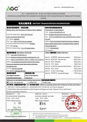 Battery Transportion Information