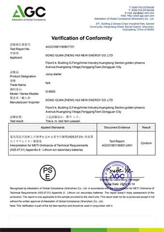 Verification of Conformity
