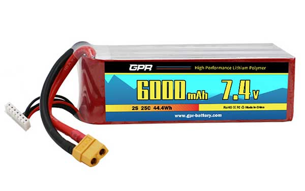 25C 6000mAh 2S 7.4V