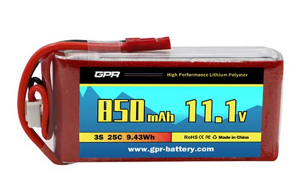 25C 850mAh 3S 11.1V