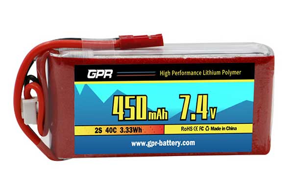 40C 450mAh 2S 7.4V