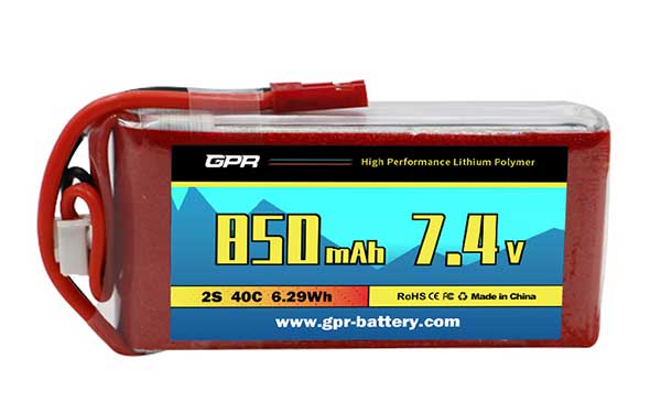 40C 850mAh 2S 7.4V