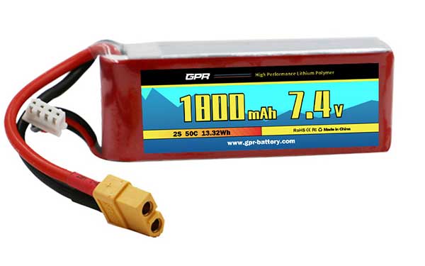 50C 1800mAh 2S 7.4V