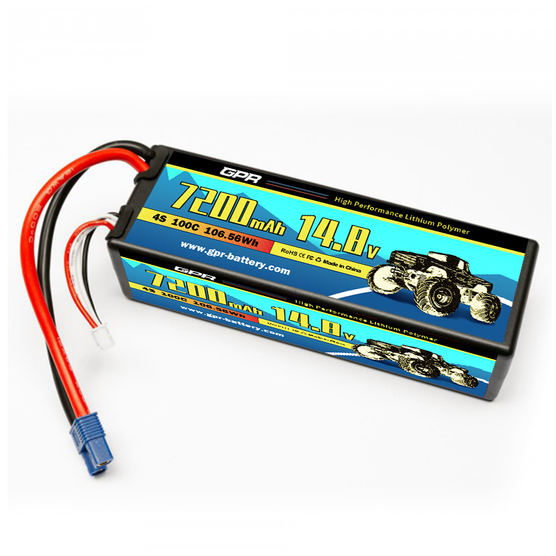 Hard Case Lipo Packs 100C 7200mah 4s 14.8v