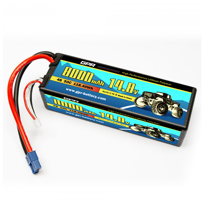 Hard Case Lipo Packs 50C 8000mah 4s 14.8v