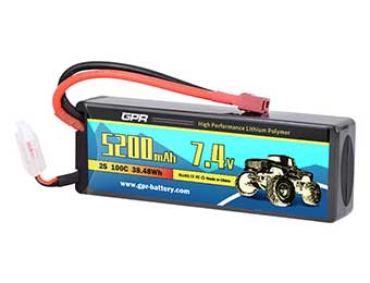 Hard Case Lipo Packs 100C 5200mah 2s 7.4v