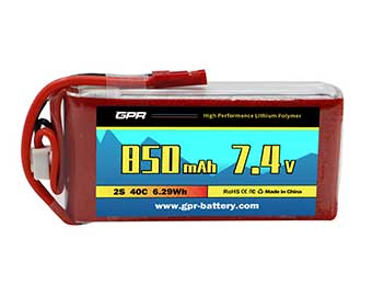 40C 850mAh 2S 7.4V
