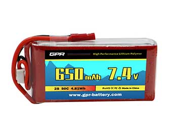 50C 650mAh 2S 7.4V
